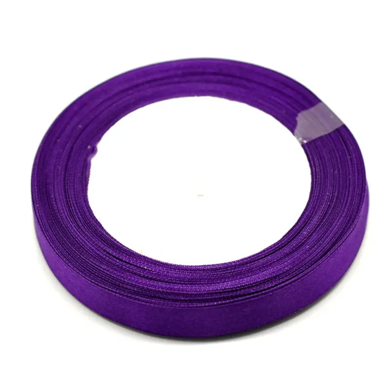 

5 рулонов фиолетовой атласной ленты 25 ярдов (1/2 дюйма) для свадеб, вечеринок, подарков, декоративных поделок, украшений и рукоделия