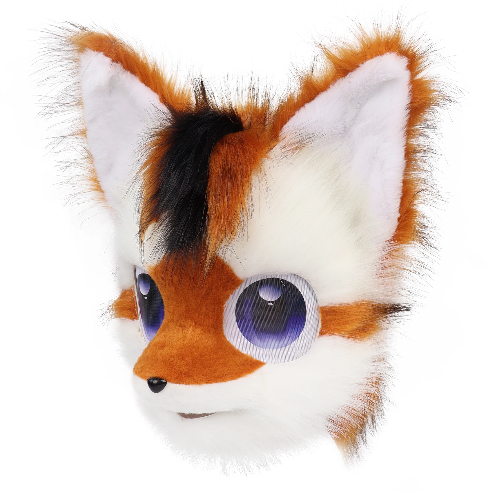 Animal Dog Head Mask Faux Fur Furry Plush Fursuit Headgear Carnival Party Costume Cosplay Accessories
