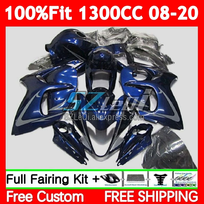 Hayabusa For SUZUKI GSXR Black blue 1300 CC 89No.85 GSXR1300 2008 2009 2010 2011 2012 2013 14 2015 2016 2017 2018 2019 Fairing