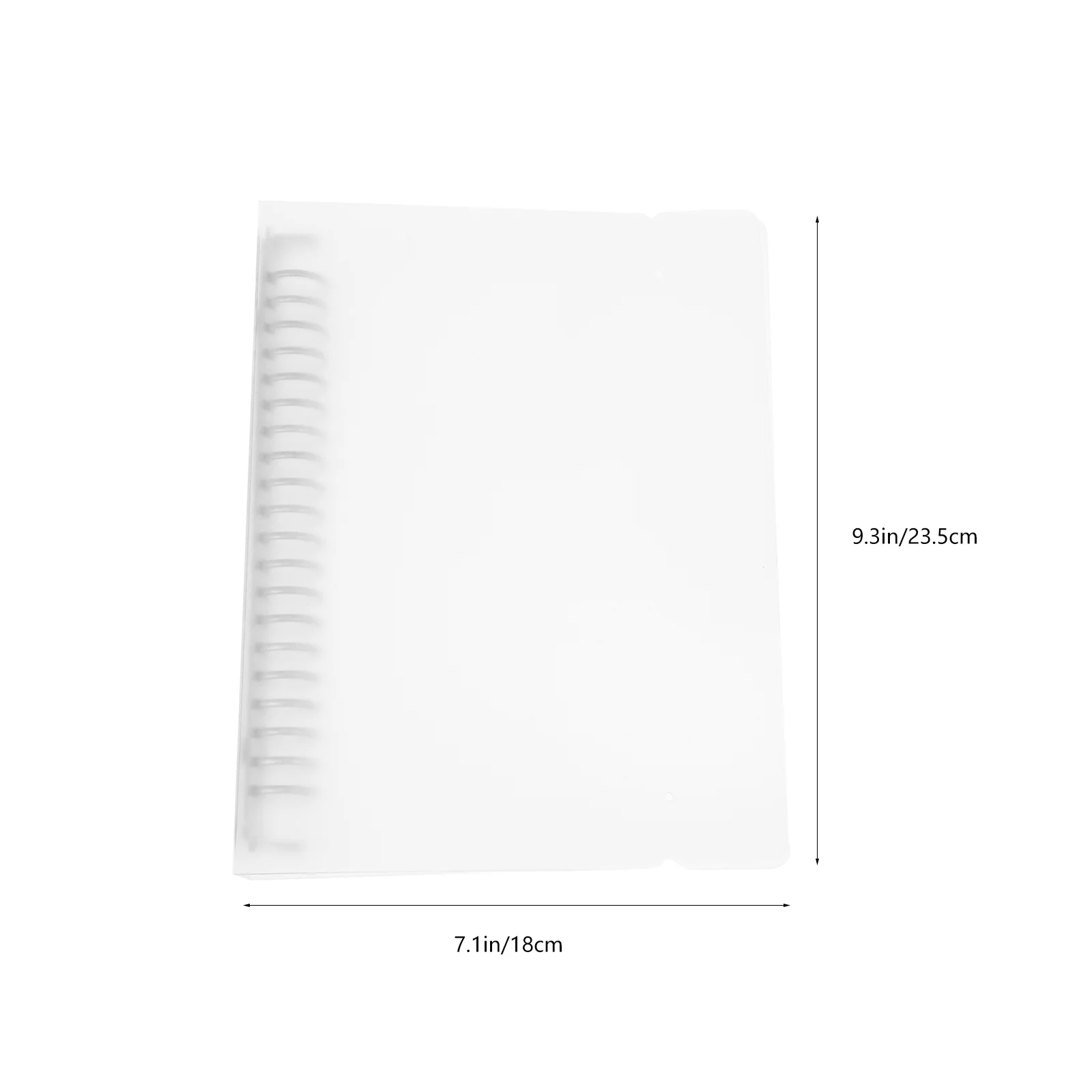 Copertina del manuale Raccoglitore traslucido Materiale PP Liscio Facile da pulire Protezione per notebook di lunga durata Regalo squisito per ufficio