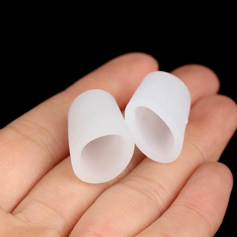 2Pcs Silicone Gel Little Toe Tube Corns Blisters Corrector Pinkie Protector Gel Bunion Toe Finger Protection Gel Sleeve