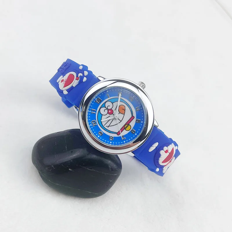 Hot Children\'S Watch Cartoon Tink Cat Doraemon Silica Gel Quartz Watch Student Clock Watch Holiday Birthday Gift Contest Prizes