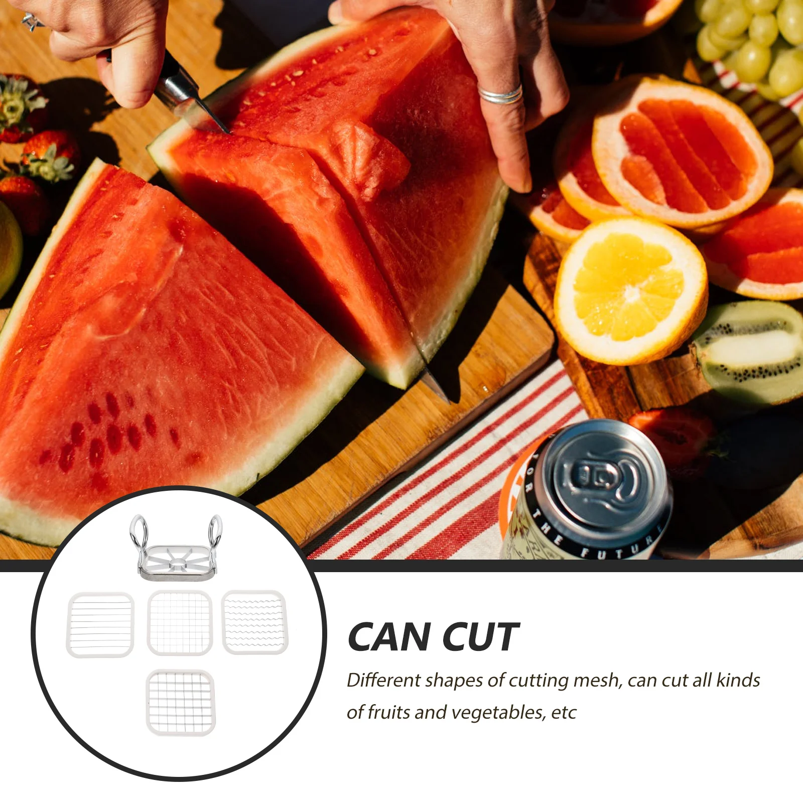

1Set Multi-Function Slicer Cutter Stainless Steel Kitchen Tool Practical Easy Use Save Time Effort Home Hotel Restaurant
