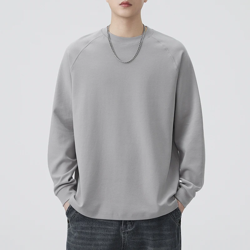 

Men's Casual Long Sve T-irt Pure Cotton Sweatirt Loose Fit Spring Autumn New Sle Comfortable Breathable Base Layer S...