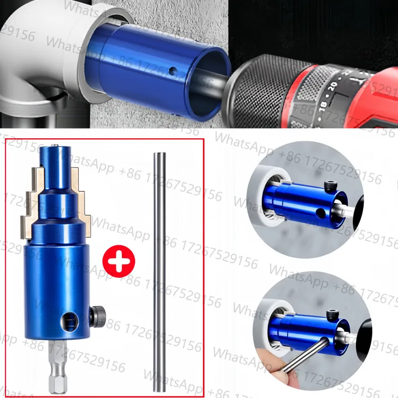 Broken Pipe Extractor Manual/Electric with Torque Booster Bar for Rusted Faucet Bolts & Angle Valves 1/2 3/4 1Inch DN15/20/25