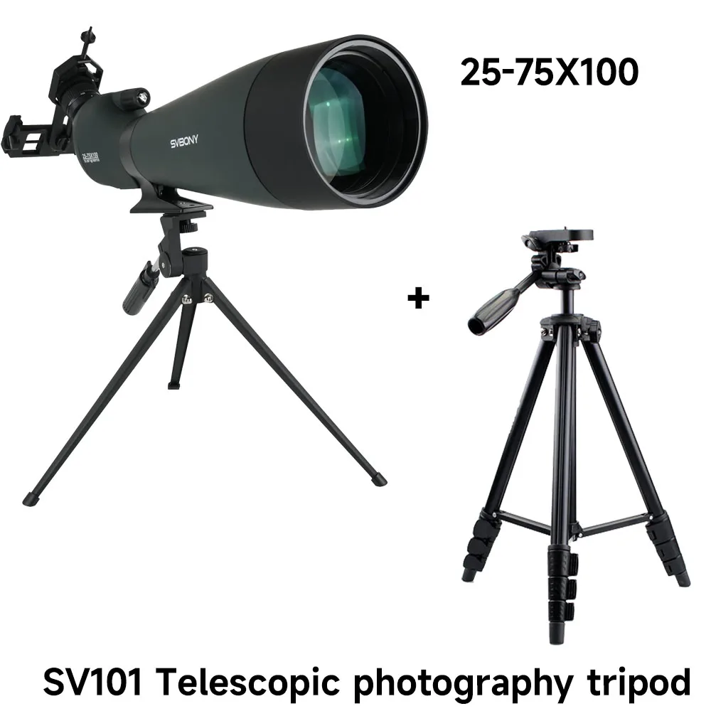 Svbony SV28A Spotting Scopes 25-75x100/20-60x80 FMC Perfect voor beginners in het boogschieten, voor wild kijken, buitenavontuur