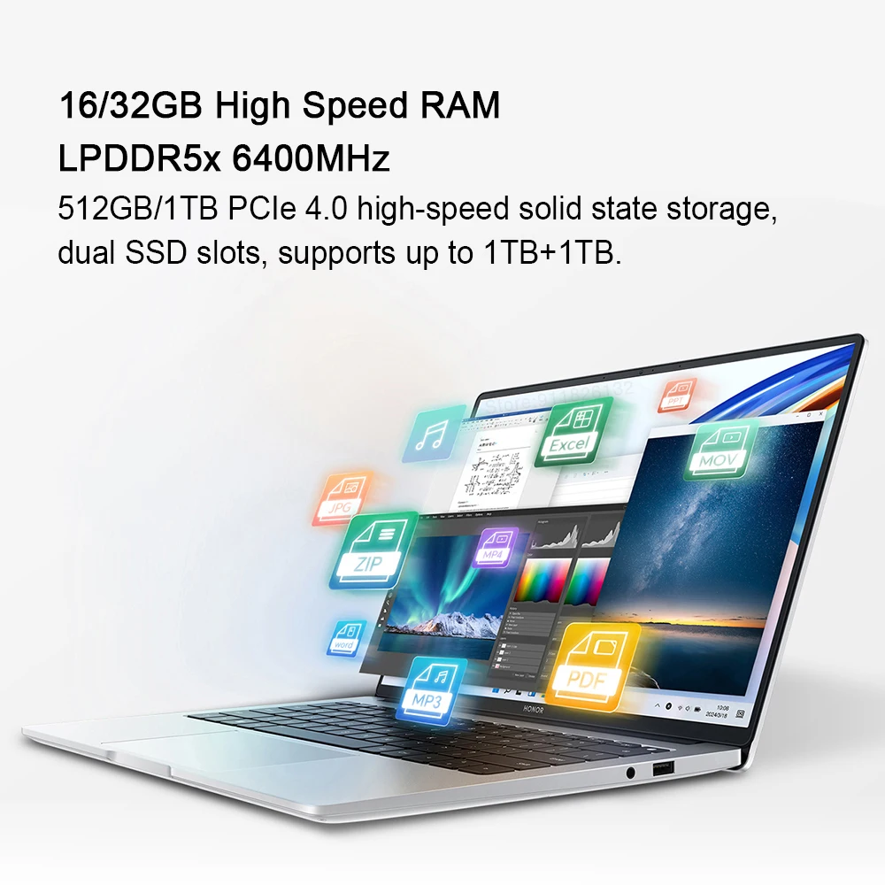 HONOR MagicBook X14 Plus 2024 Laptop AMD Ryzen R7 8845HS 16GB 32GB 512GB 1TB 14\