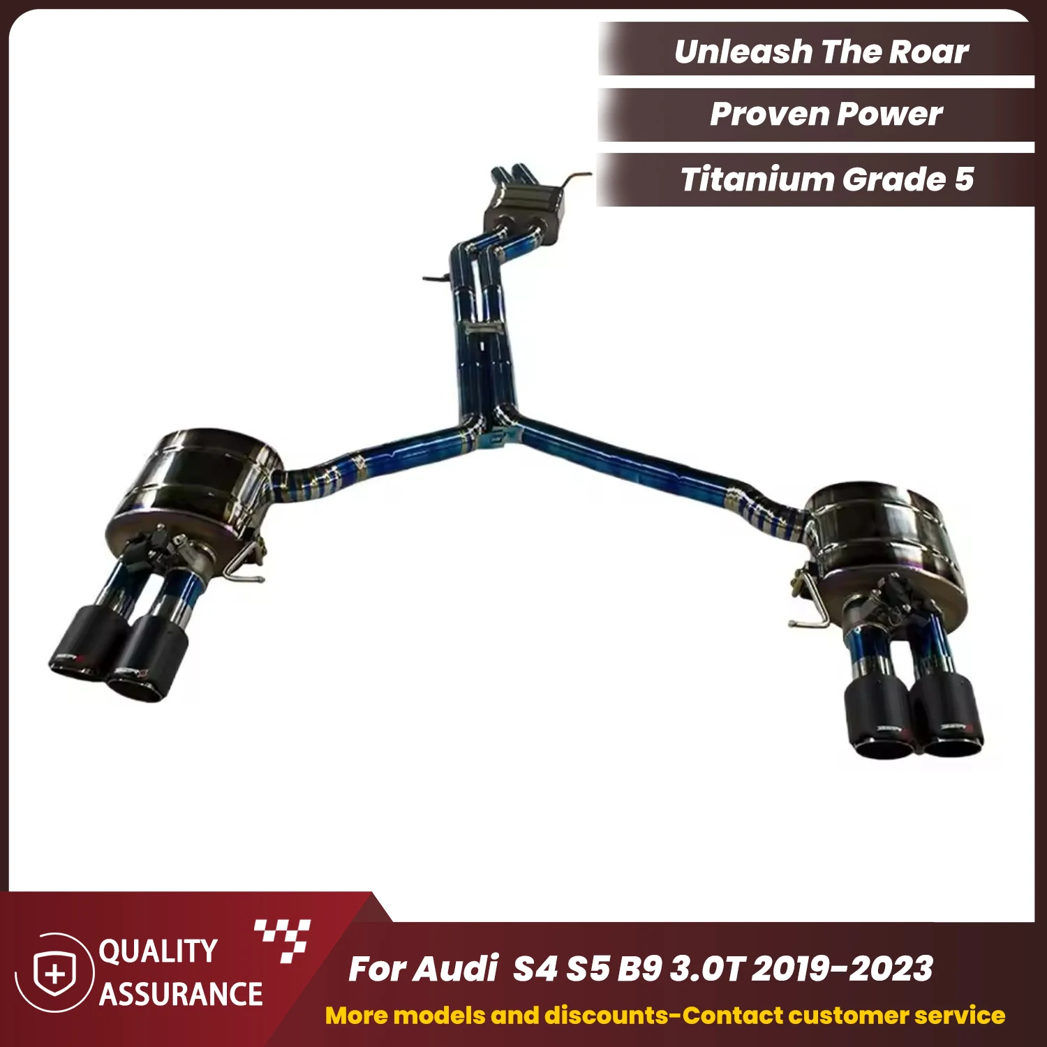 

ECCF Titanium Catback Performance Exhaust for Audi S4 S5 B9 3.0T 2019-2023