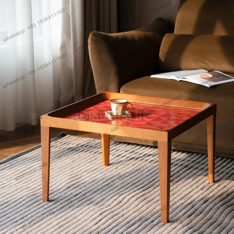 Unique Minimalist Coffee Table Aesthetic Modern Wood Decoration Designer Side Table Simple Center Couchtisch