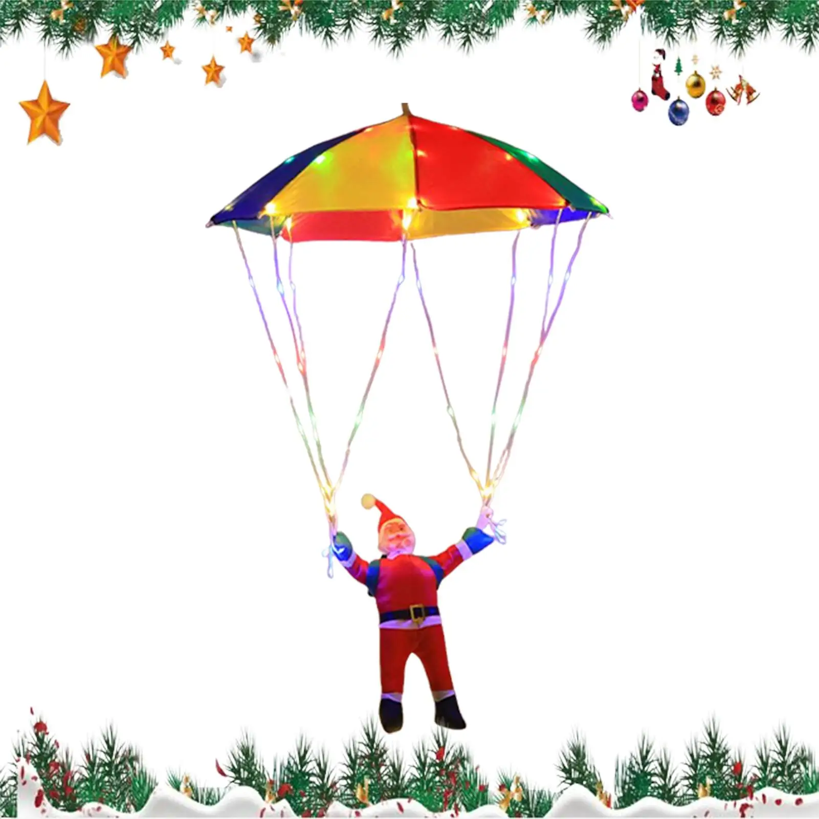 LED أضواء عيد الميلاد المظلة سانتا LED سلسلة أضواء مقاوم للماء الإضاءة المحيطة مع 8 طرق ل شجرة حفلة ساحة نافذة الفناء