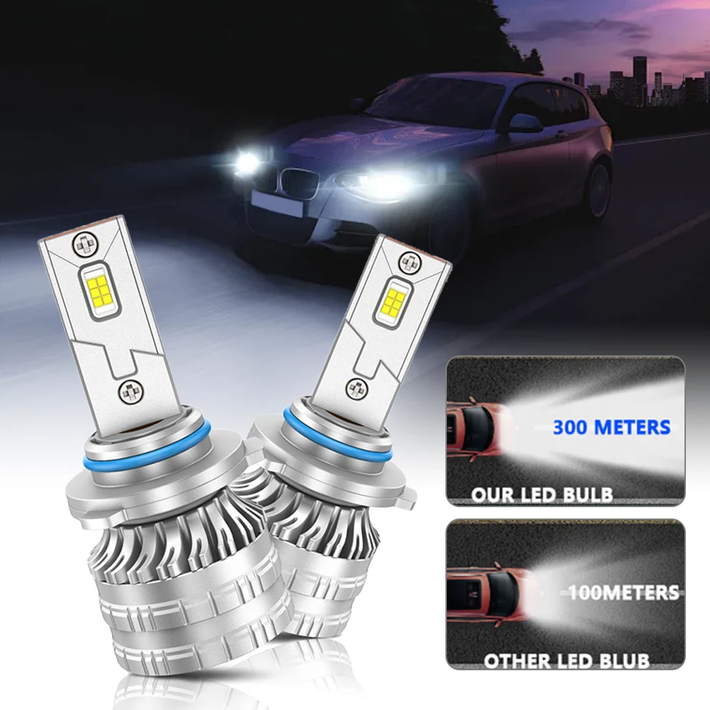 2 Stuks H7 Auto Led Lamp H1 H4 9005 9006 H11 Koplamp Lamp Voor Auto 32000LM 120W 6000K Wit Csp Led 12-24V Auto Koplamp Led Kit