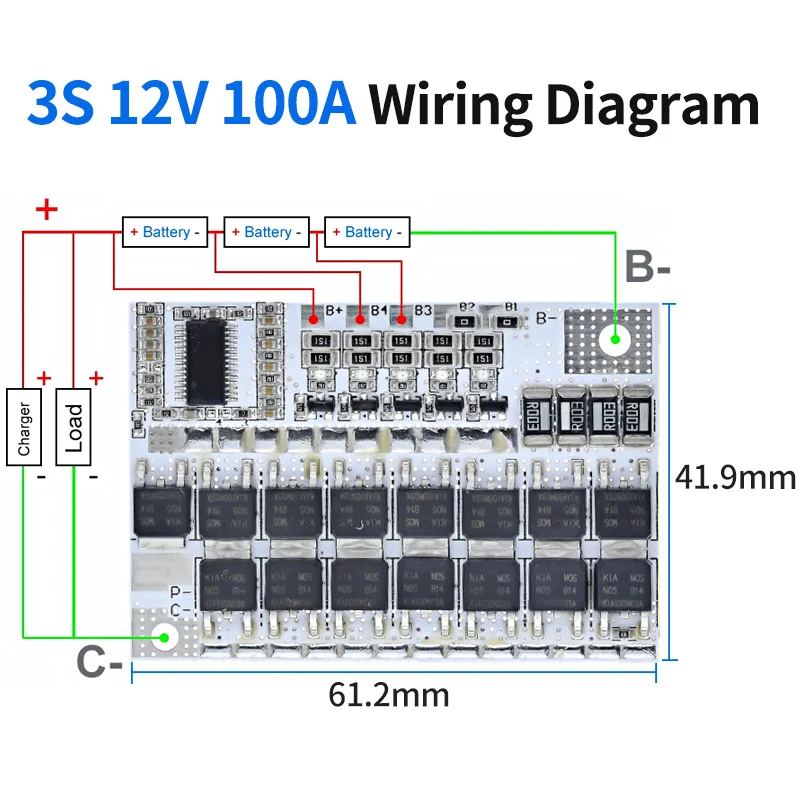 5/20Pcs 5S 4S 3S BMS 100A 21V 18V 16.8V 12V 18650 Li-ion LMO Ternary Lithium Battery Protection Circuit Board Balance Charging