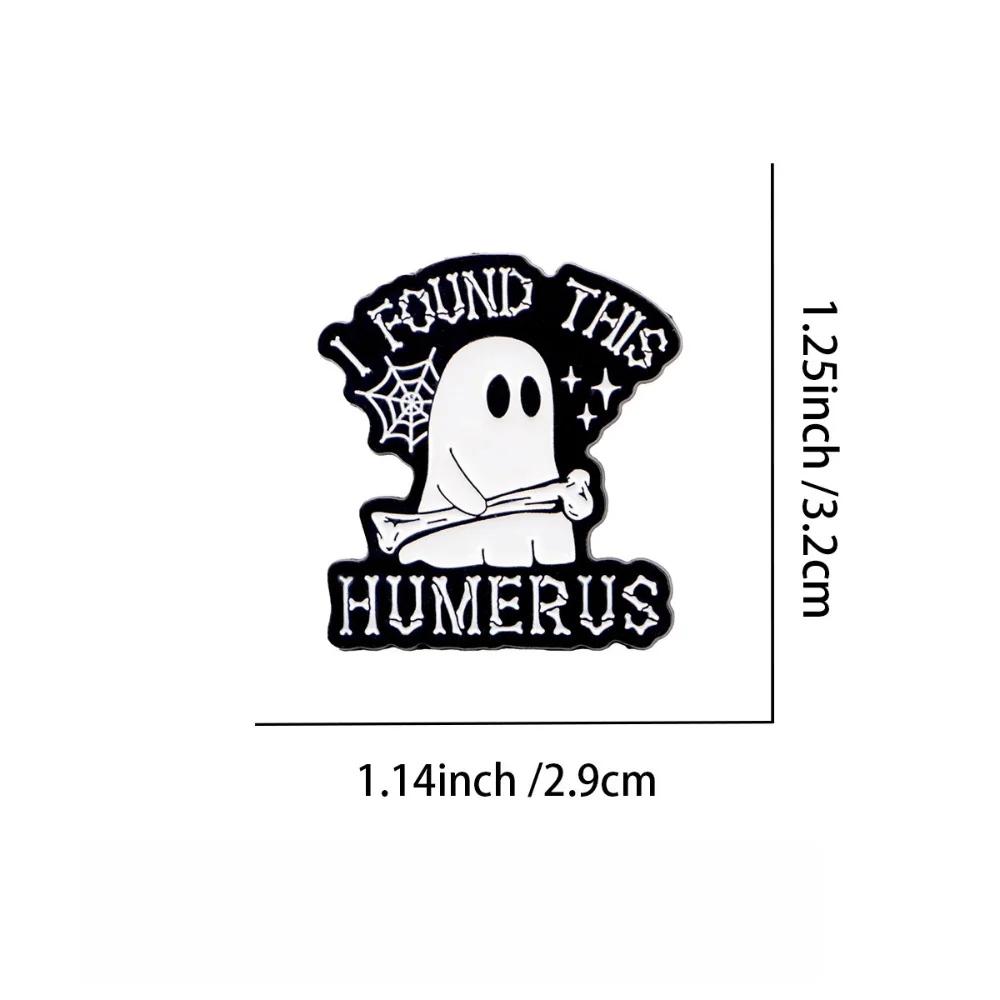 Cartoon Metal Ghost Brooch Creative Cartoon Bag Badges Clothing Brooches and Personalized Accessories