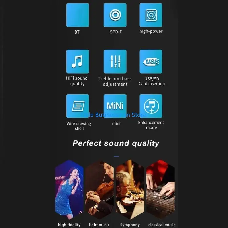 

2x100W Bluetooth-compatible Power Amplifier for Home Outdoor Passive Speaker M76A