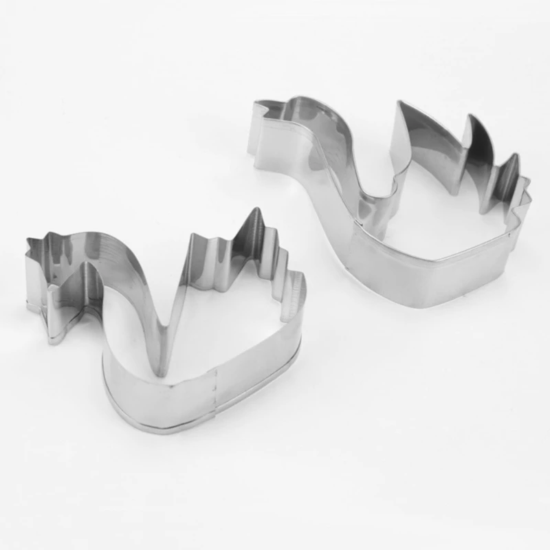 2pcs Stainless Steel Cookie Cutters Set Biscuits Shapers Forming Tool Dessert Making Mould for Baking Enthusiasts