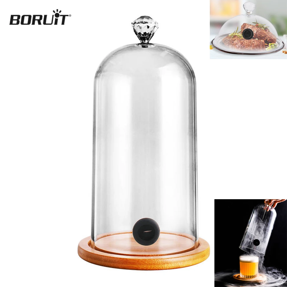 Molecular Cuisine Smoke Hood Food Drink Grade Lid Dome Cover For Smoker Gun Accessory Acrylic Smoke Infuser Cake Steak Cover Cup