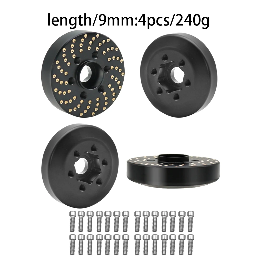 Messing-Rad-Sechskant-Nabenadapter für 1,9 2,2 Beadlock-Felge RC Crawler Car Axial SCX10 Capra TRX4 TRX6 Gewichte