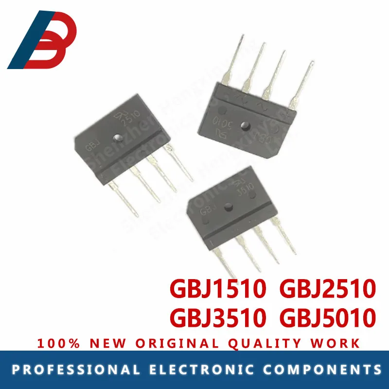2 шт. GBJ1510 GBJ2510 GBJ3510 GBJ5010 Мостовая свая 15A 25A 35A 50V 1000V