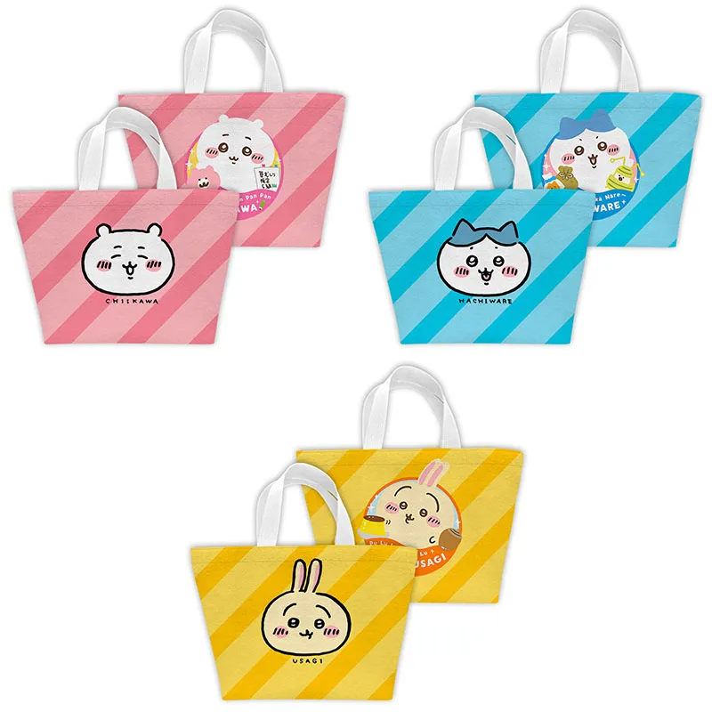 Anime Chiikawa Usagi Hachiware Cute Portable Lunch-Box Bento Bag Kawaii Large Capacity Handbag Cartoon Canvas Storage Bag