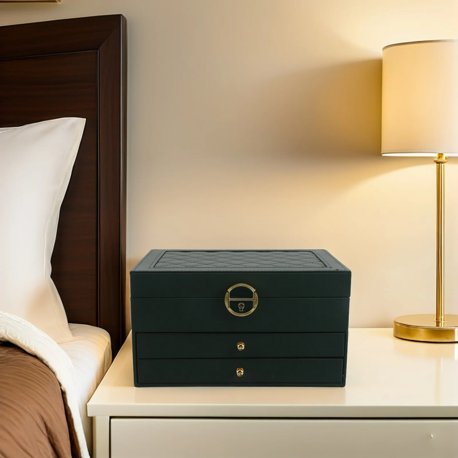 

Элегантный органайзер для ювелирных изделий, большой вместительный мягкий чехол для ожерелья, серег, браслетов, колец, дорожного хранения