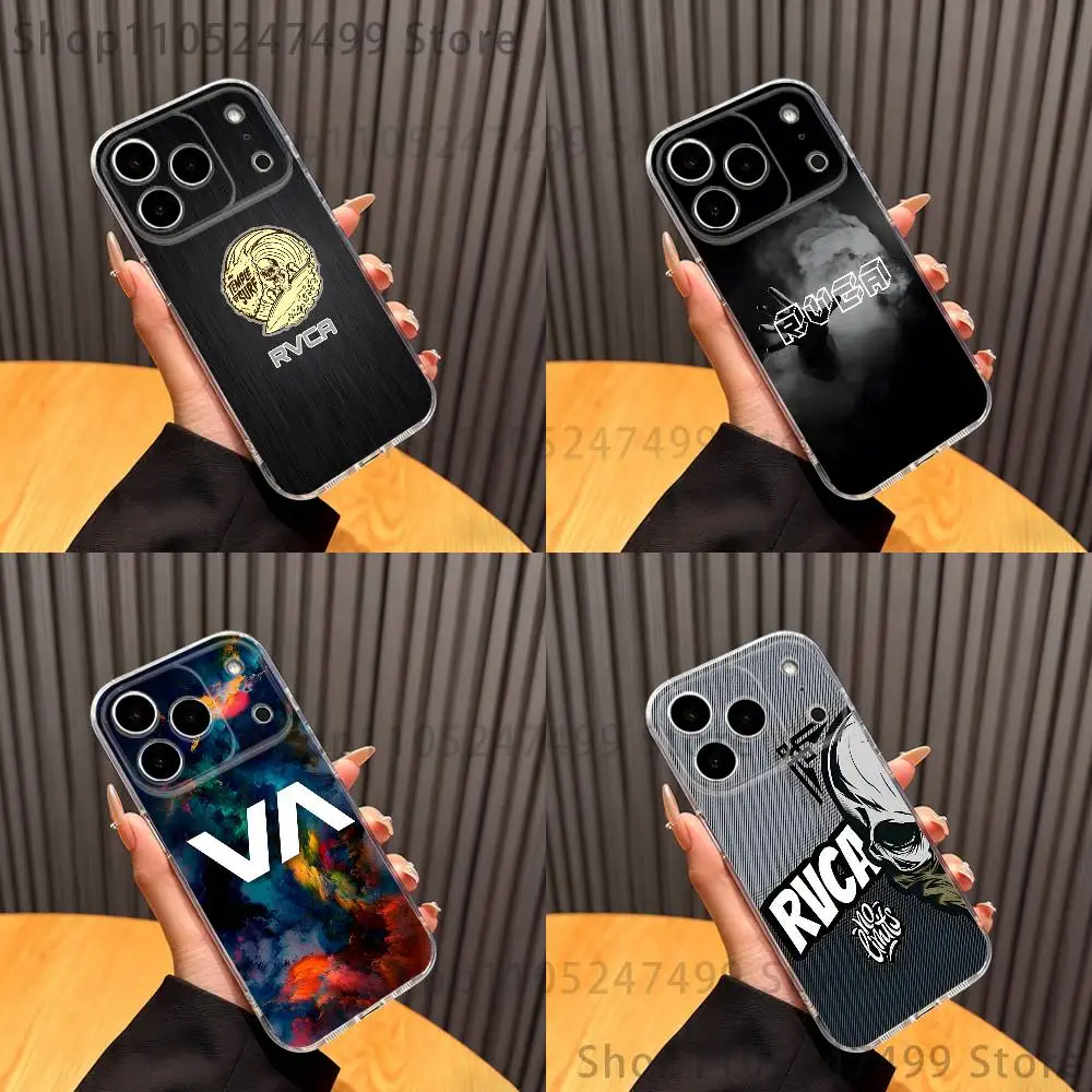 

Luxury R-RVCA-S Phone Case For iPhone 17,16,15,14,13,12,11 Pro,Max,Plus,X,XS,XR,SE4,E Mini Transparent Soft Cover