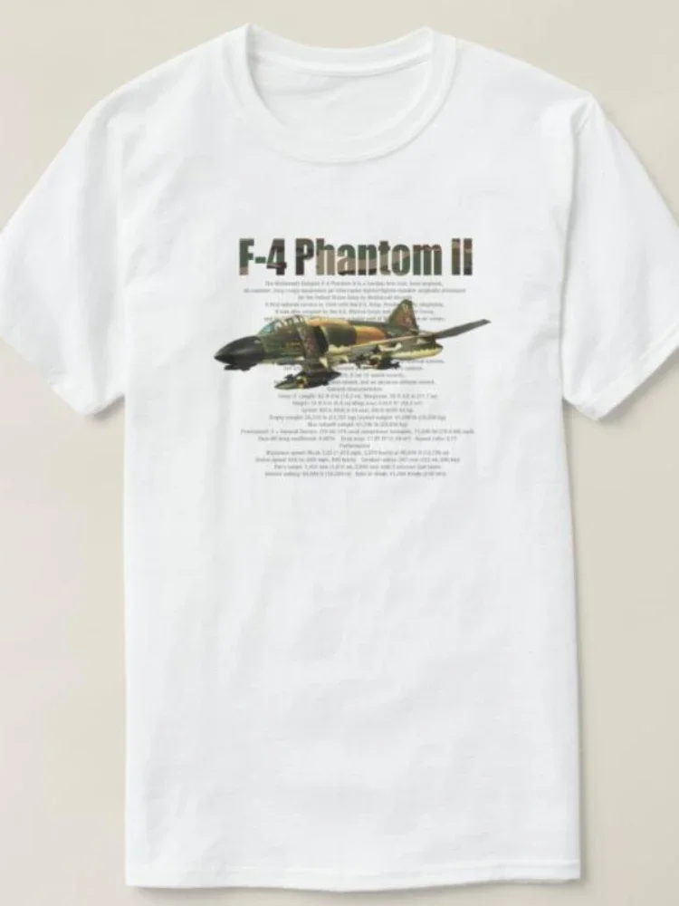 F- 4 Phantom II Fighter Jet Military T-Shirt Short Sleeve Casual 100% Cotton O-Neck Men Shirts
