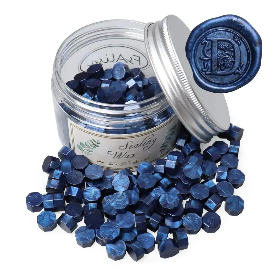 Wax Seal Beads 200pcs Octagon Wax Sealing Beads for Wax Stamp Sealing Perfect for Embellishment of Wedding Invitations Christma
