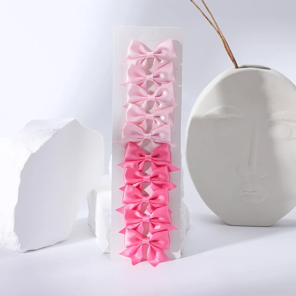 10Pcs/Set Baby Newborn Ribbon Bows Hair Clip Lovely Kids Hairpin Barrettes Handmade Headwear Girls Hair Accessories Wholesale