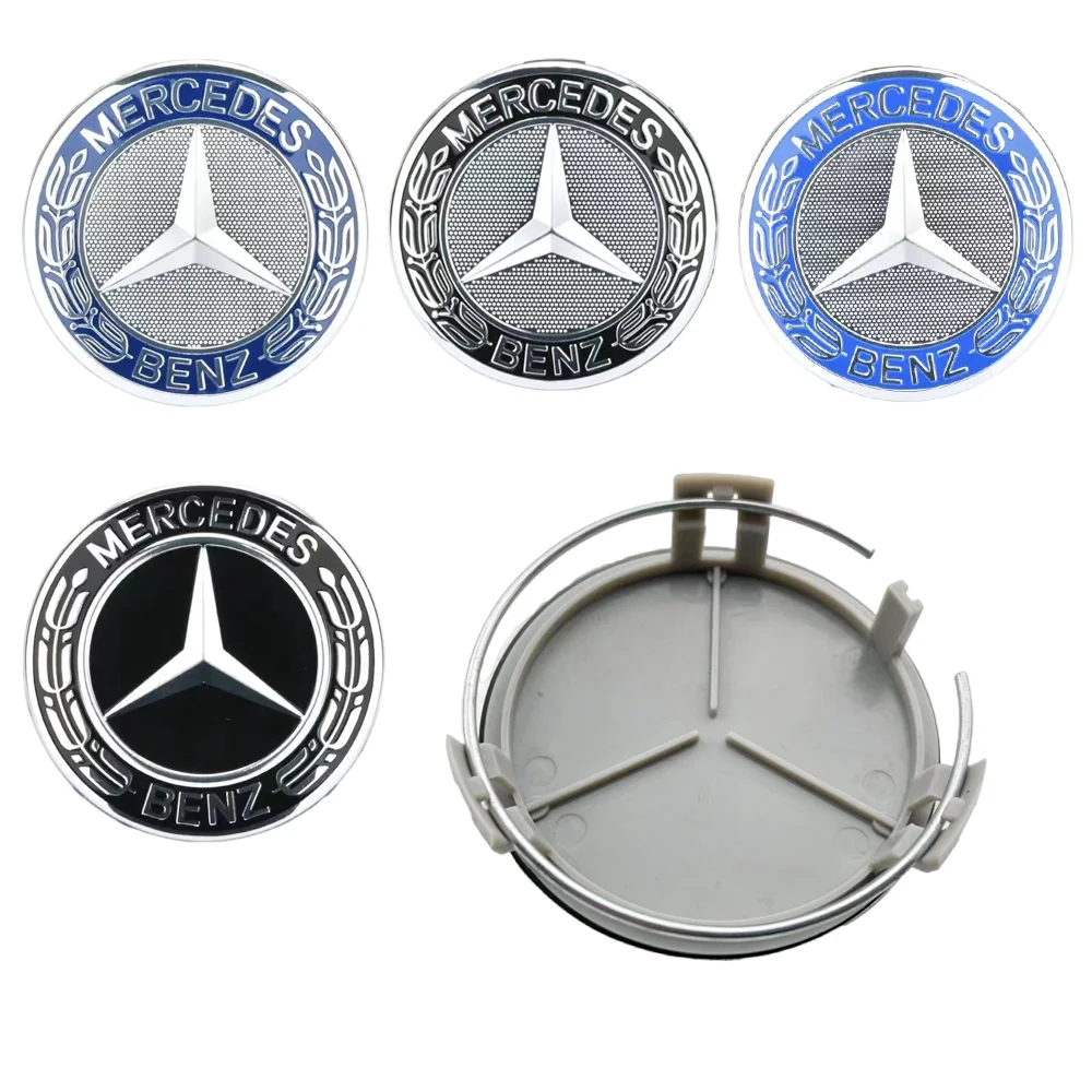 4Pcs 75mm Car Wheel Center Logo Hub Cap For Mercedes Benz C207 C218 A207 C117 CLA CLS E Class W212 S212 X166 W176 W205 W246