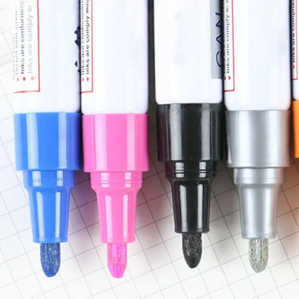 Waterproof Car Paint Pen High Color Saturation Coverage Touch Up Paint Car Wheel Tire Oily Painting Pen Auto Rubber Marker