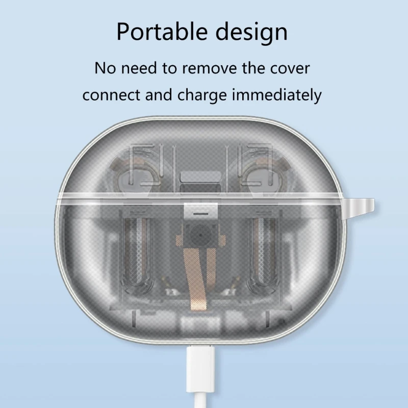 Противоударный чехол для наушников, устойчивый к царапинам корпус, противопыльный, моющийся, прозрачный чехол, защитный чехол,