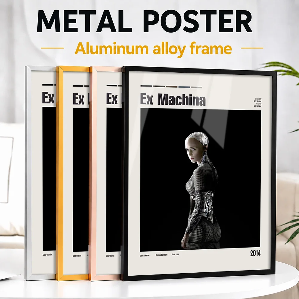 Ex Machina Movie Framed Aluminum Metal Poster Customized Screen Tribute Wall Art Perfect Within Media Room As Collector Gift
