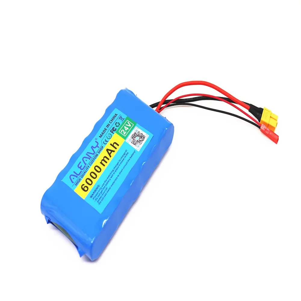 24V 6Ah 7S1P 25.2V 29.4V 6000mAh Lithium-ion Battery Pack for Small Electric Unicycles Scooters Toys Bicycle Built-in BMS