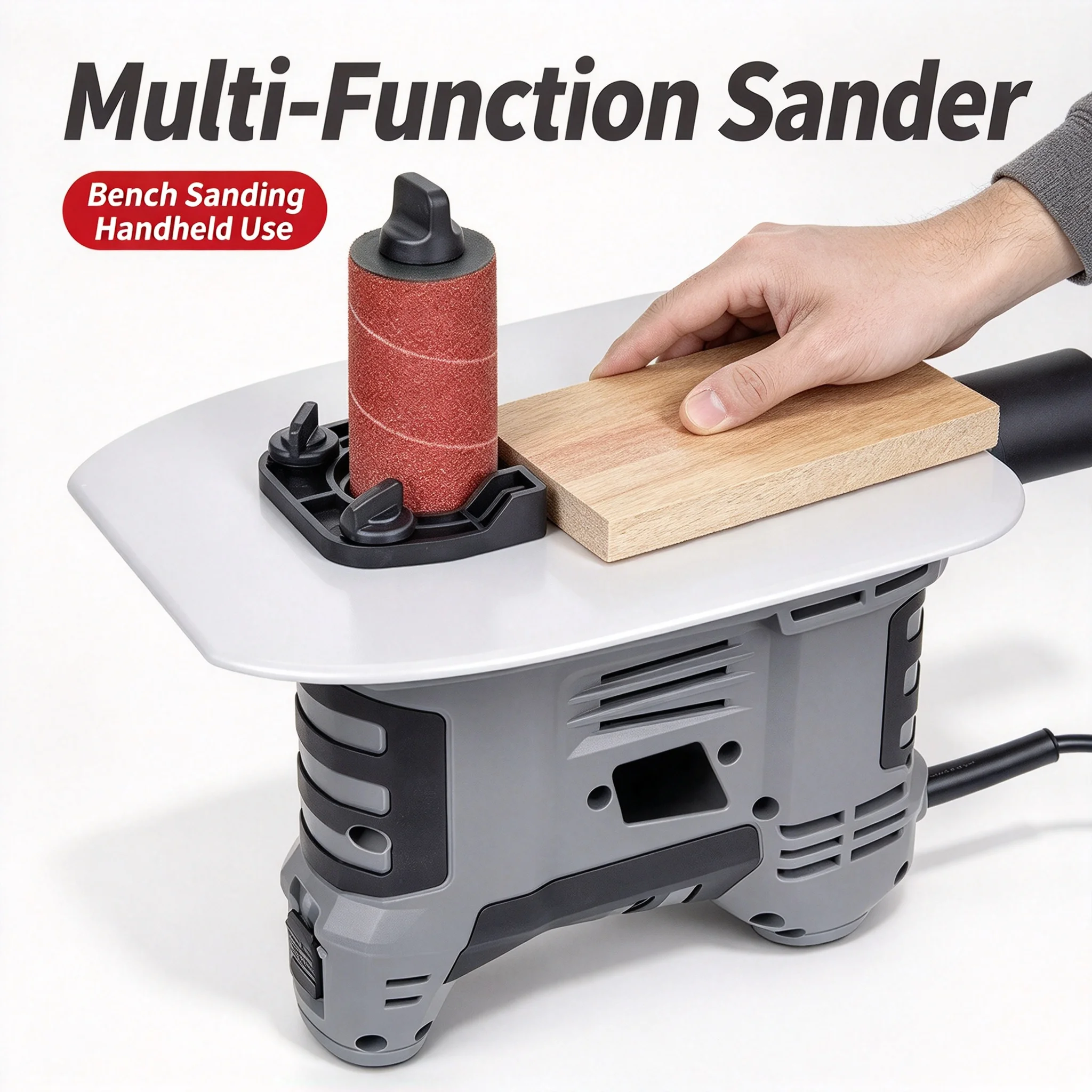 Shaft Shaped Sand Column Curved Sander Belt Machine Woodworking Arc Polishing Machine Handheld Sander