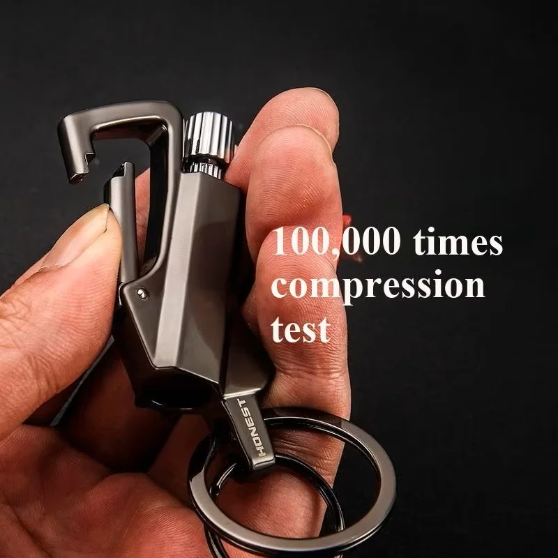 Multi-function Portable Match Lighter,Metal Mountaineering Keychain Ring Lighter, Waterproof Outdoor Men's Waist Buckle - view 6
