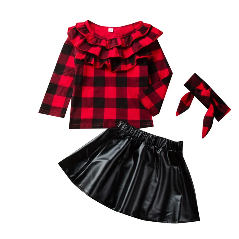 Autumn Warm Uniform Girls Cotton Knitted Pullover and Pleats Skirts Set Top Short Skirt 2Pcs Cute Suit