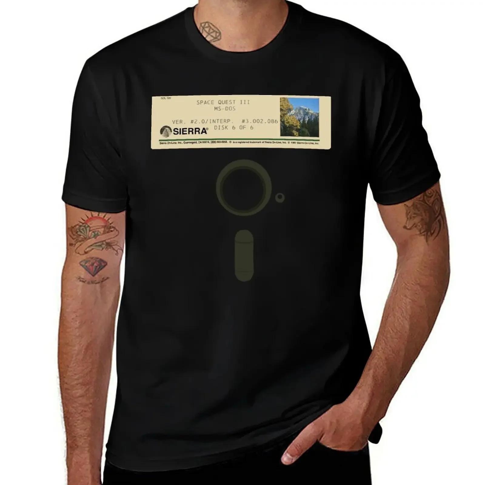 Sierra On-Line Floppy Disk T-Shirt heavyweights Funny t-shirts mens t shirt