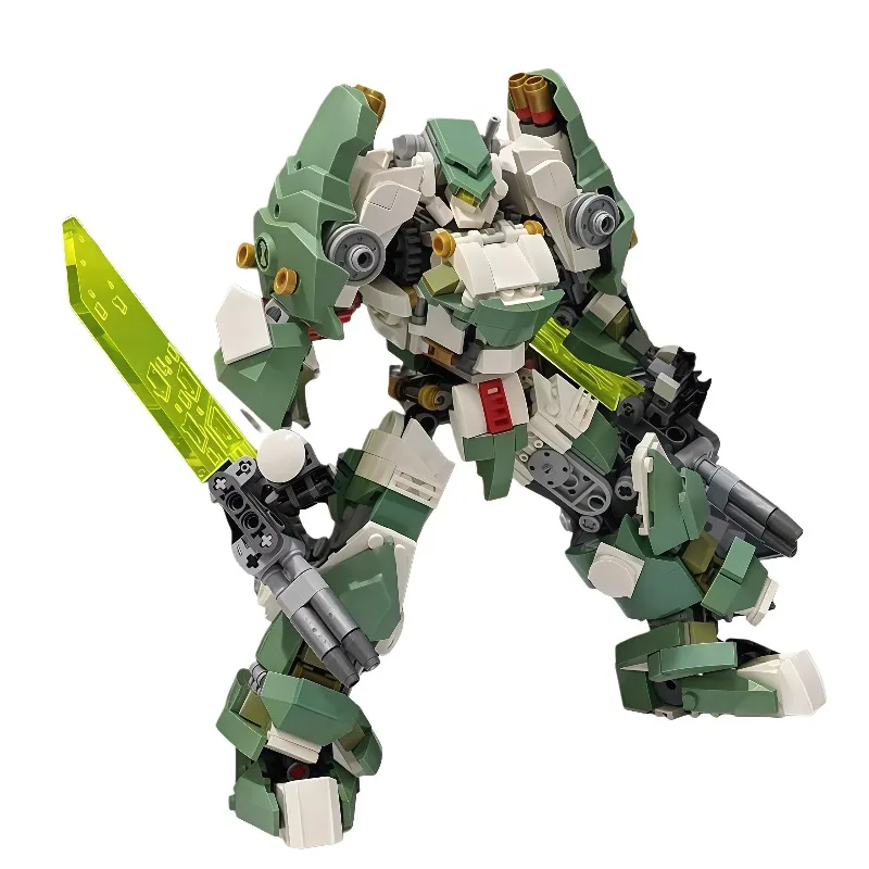 MOC Double Walker Building Blocks Mecha Deformation Robot Assembly Model Ornaments Boy Educational Toys Holiday Gift Collection
