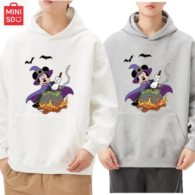 

Disney Halloween Mickey Limited Print Hooded Sweater High Quality Men's and Women's Comfortable Casual Sports Long Sleeve Top