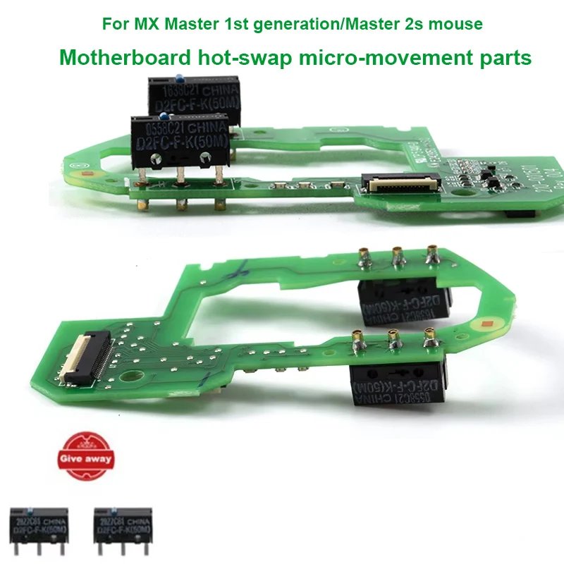 Solder-free Hot-swappable Micro Motherboard Replacement for Compatible MX Master 2s 1st Generation/2 Mouse Repair Accessories