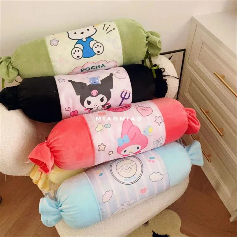 

70 см милая длинная подушка Kuromi My Melody, мягкая набивка Cinnamoroll Pochacco, подушка в японском стиле с героями мультфильмов для дивана-кровати, моющаяся