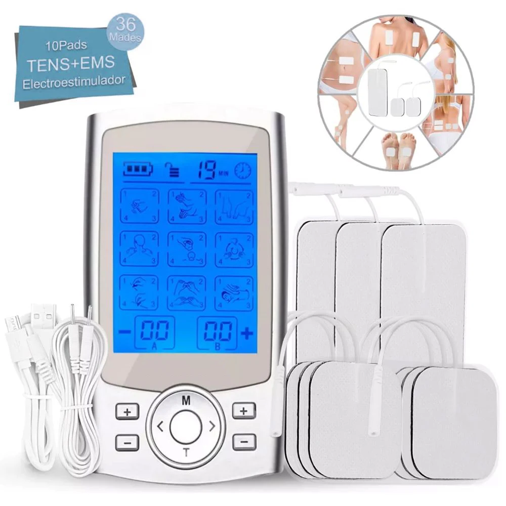 

INSMART TENS Rechargeable Muscle Stimulator EMS Dual Channel Electrode Pads 36 Modes for Neck Muscle Massage Relax Pulse Massage