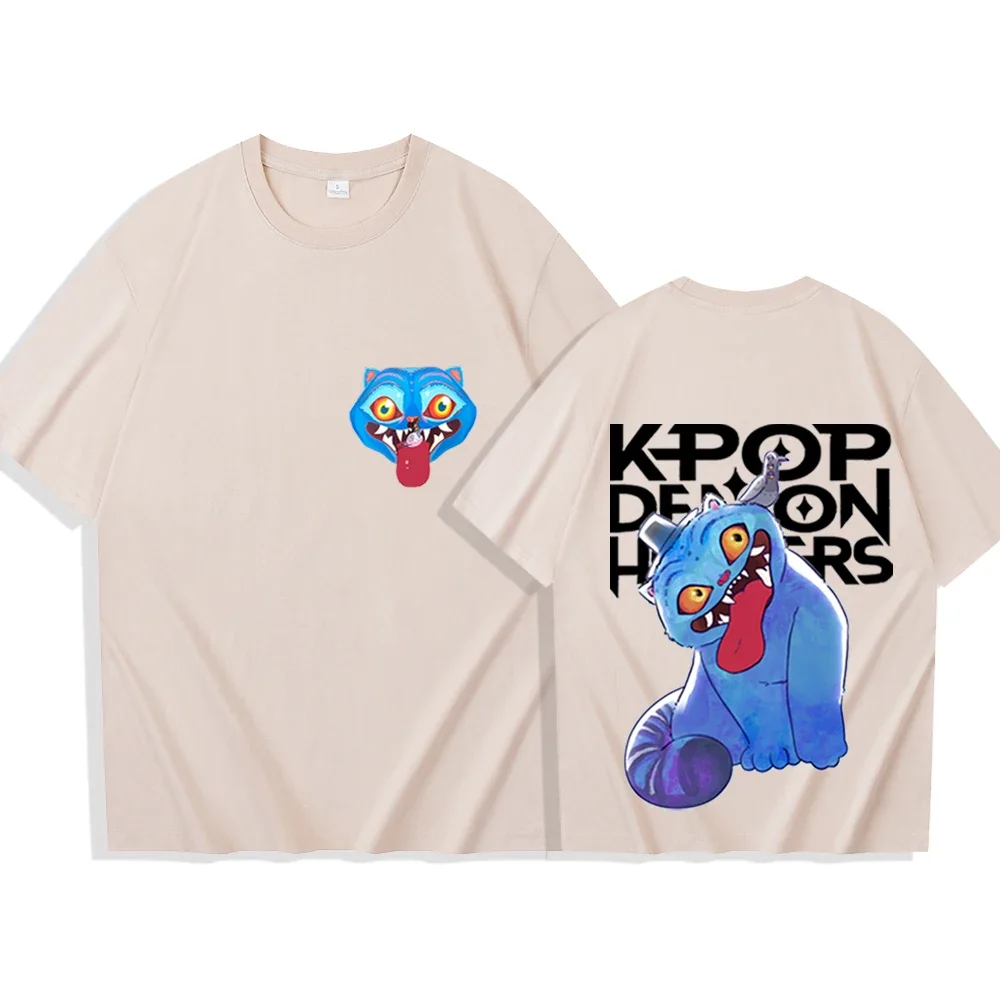 2025 Kpop شيطان الصيادين النمر الحيوانات الأليفة تي شيرت للجنسين الرجال النساء بلوزة كاجوال بلايز #5