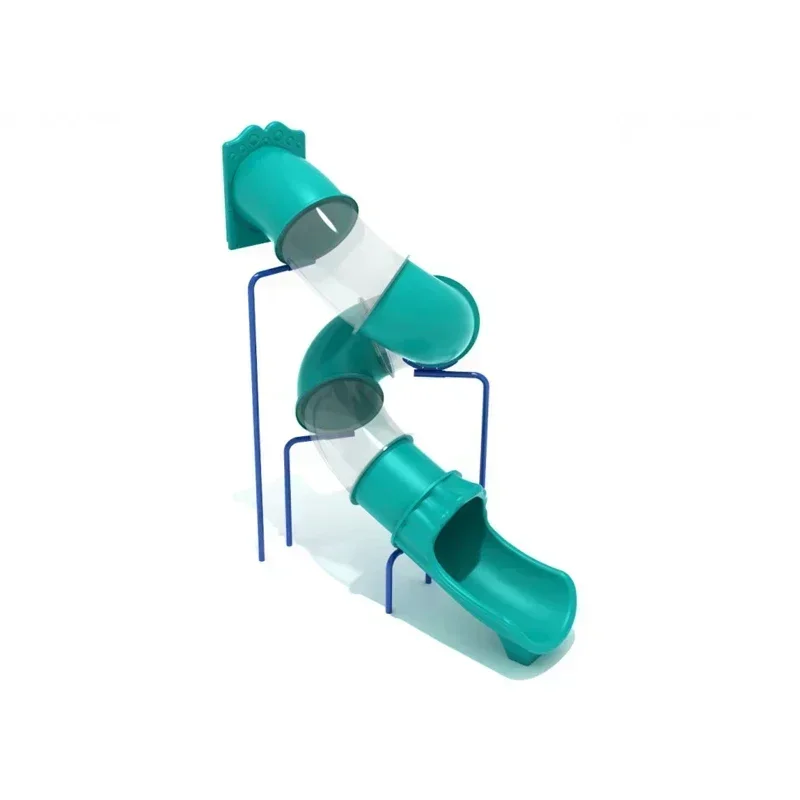 

Star playground equipment Children's open spiral plastic slide