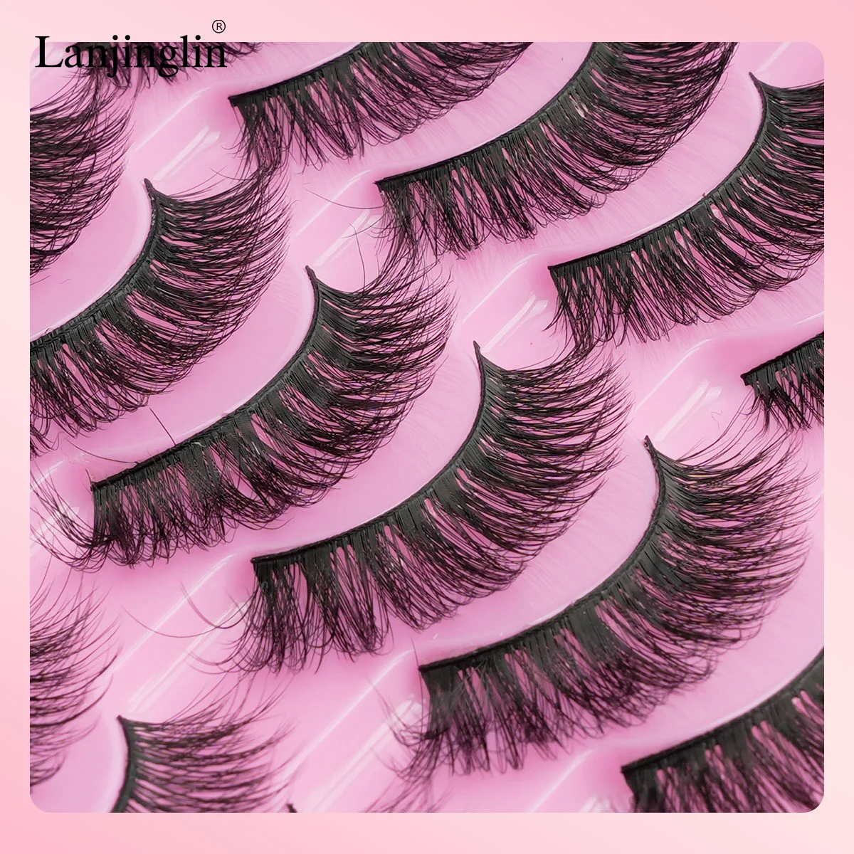 3/20/21Pairs False Eyelashes Wispy Lashes Dramatic Thick Fake Eyelashes Faux 3D Mink Fluffy Strip False Lashes Pack Makeup Tools