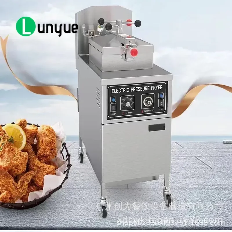 Commercial Electric Pressure Fryer for Chicken Thighs Wings Chops American Style Fast Cooking Stall Restaurant Kitchen