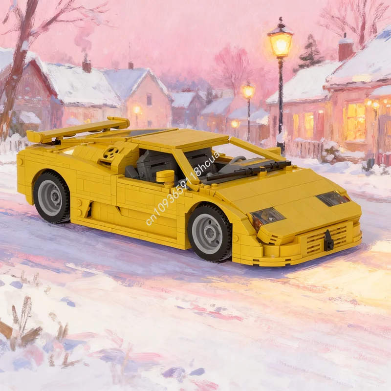 

1094 шт. MOC Bugatti Icons, модель строительных блоков, строительная сборка, игрушки «сделай сам», креативное образование, кирпич, идеи рождественских подарков