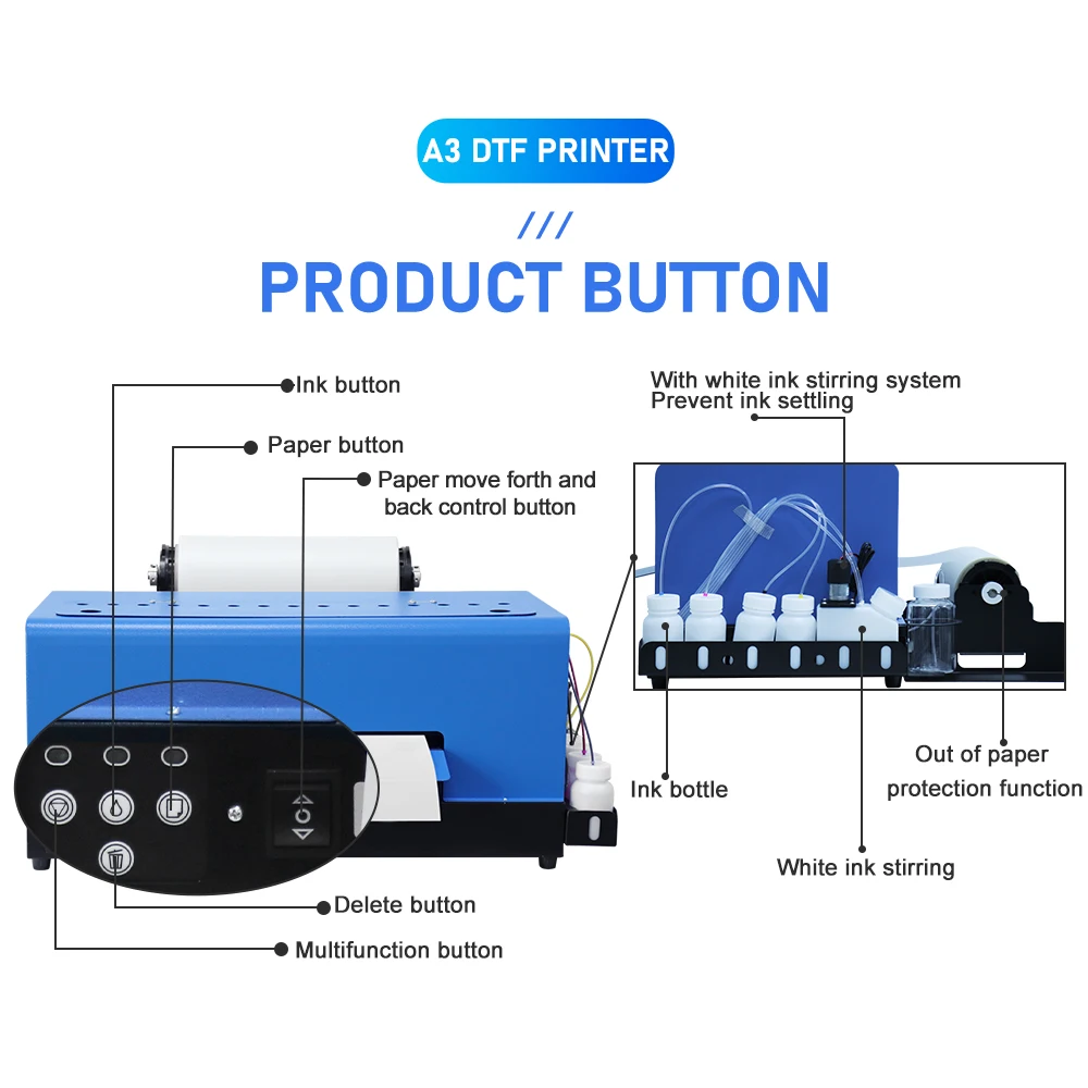 Imagem -04 - Oyfame a3 Dtf Impressora Diretamente Trasnfer Filme Dtf Filma3 L805 Dtf para Calças de Brim com Capuz Sapatos Boné t Camisa Máquina de Impressão a3