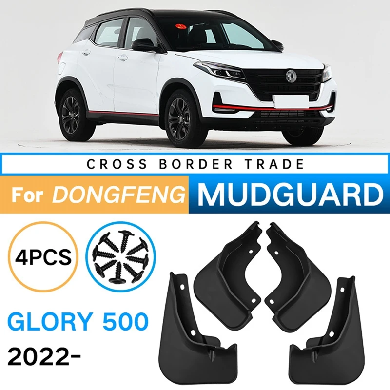 

A30F-4Pcs Car Mud Flaps For Dongfeng DFSK Glory 500 2022 Mudguards Fender Mud Guard Flap Splash Flaps Accessories