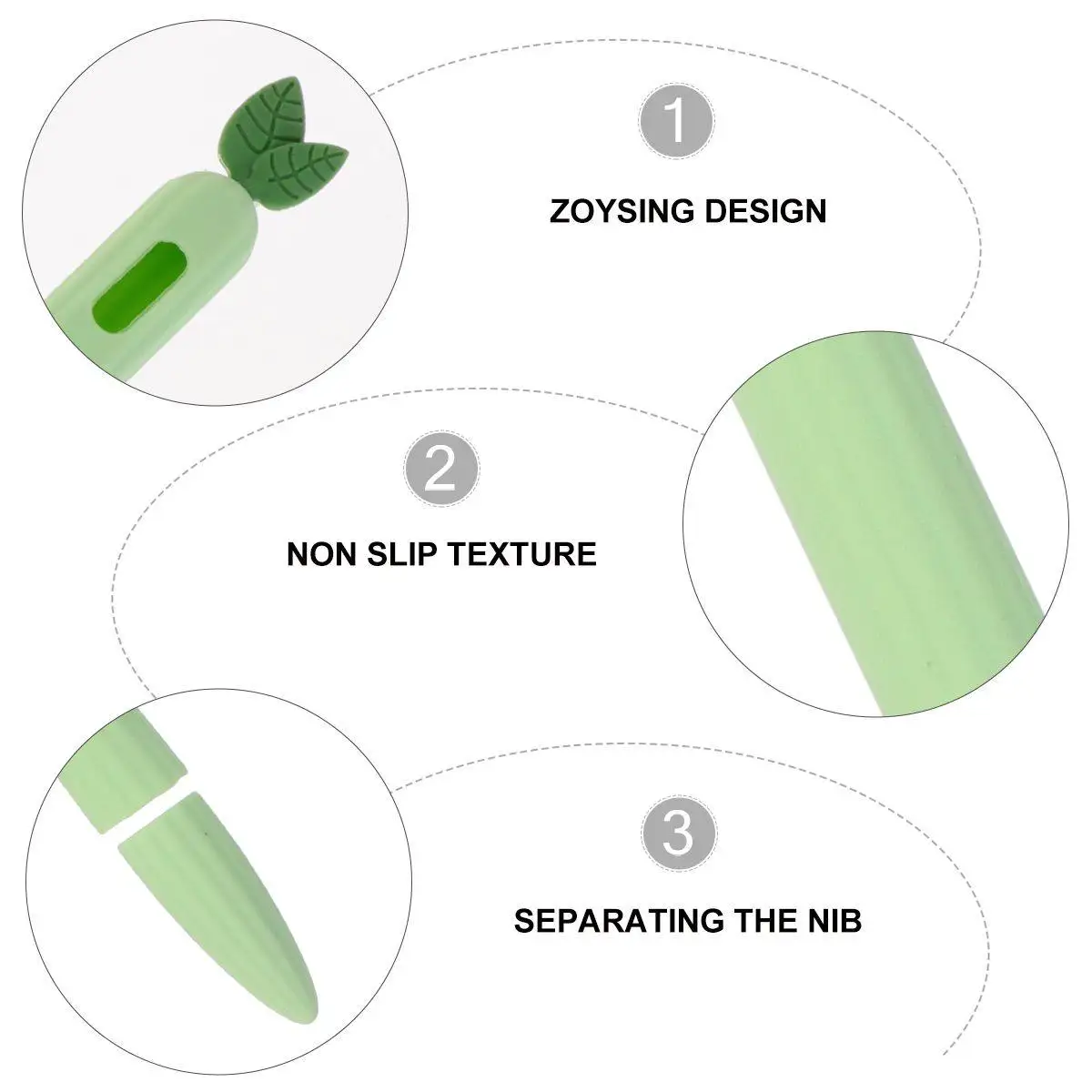 Silicone Stylus Pen Cover Carrot Theme Full 360 Protection for Pencil 2 Easy Install Stylish Grip Comfortable Touch Pen